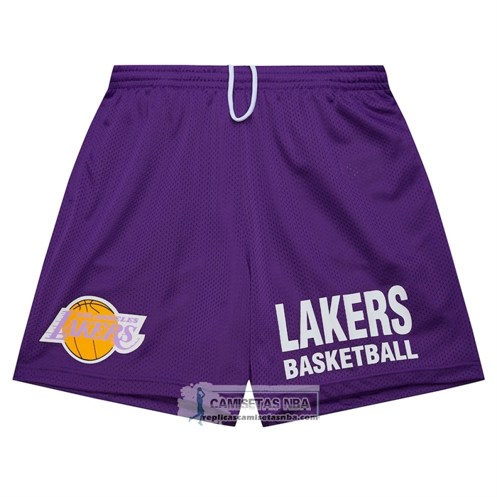 Pantalone Los Angeles Lakers Mitchell & Ness Hardwood Classics Violeta